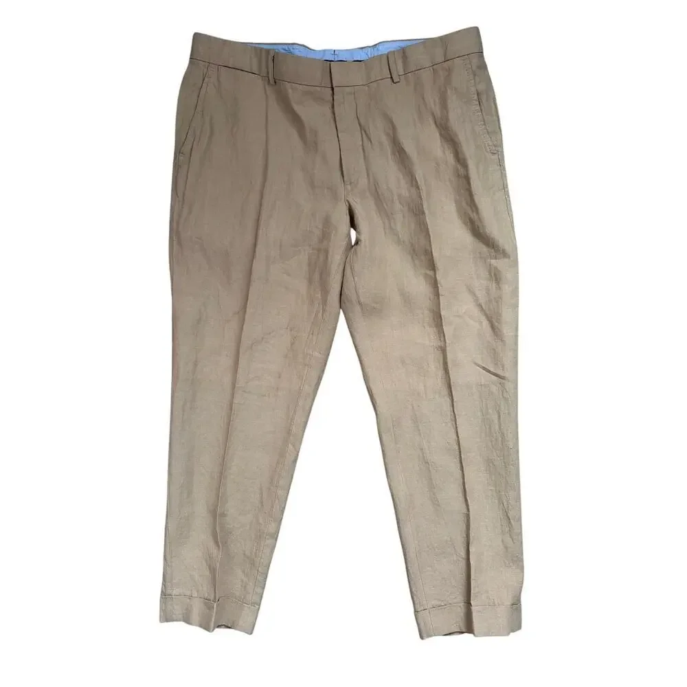 Polo Ralph Lauren Men's 100% Linen Suit Trousers Sz 42x30‎